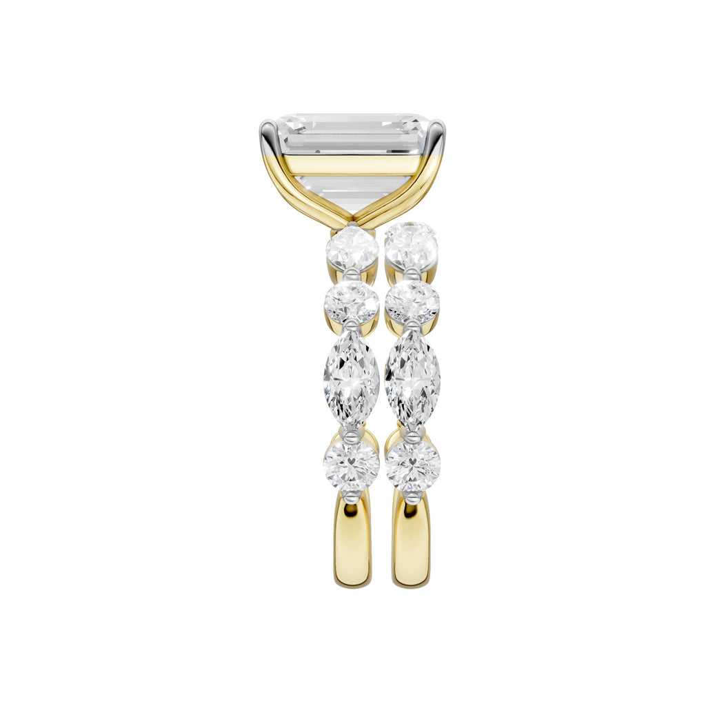 14K 5.00 CT Lab Grown Diamond Bridal Set