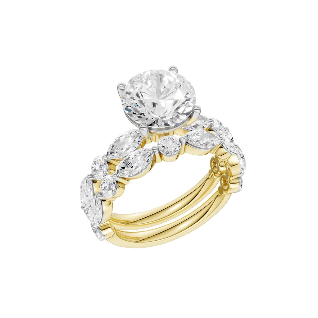 14K 5.00 CT Lab Grown Diamond Bridal Set