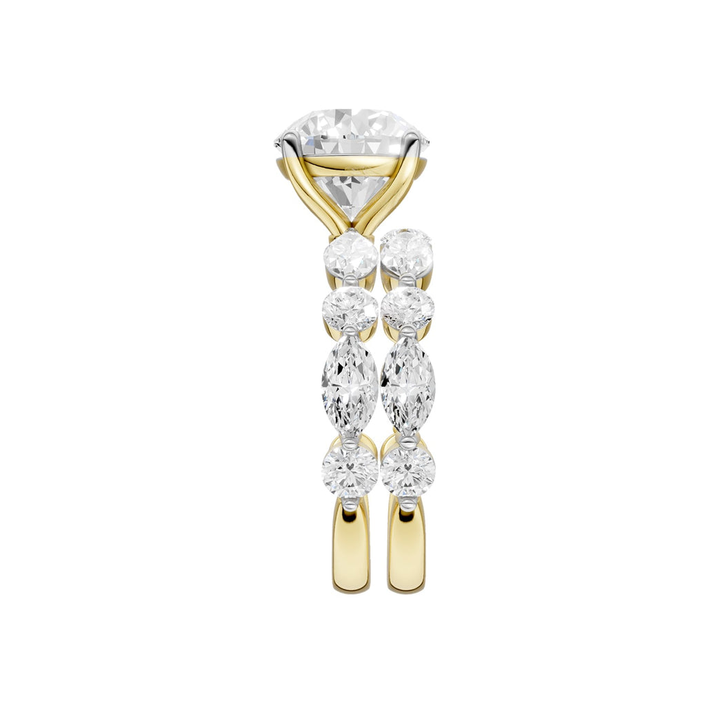 14K 5.00 CT Lab Grown Diamond Bridal Set