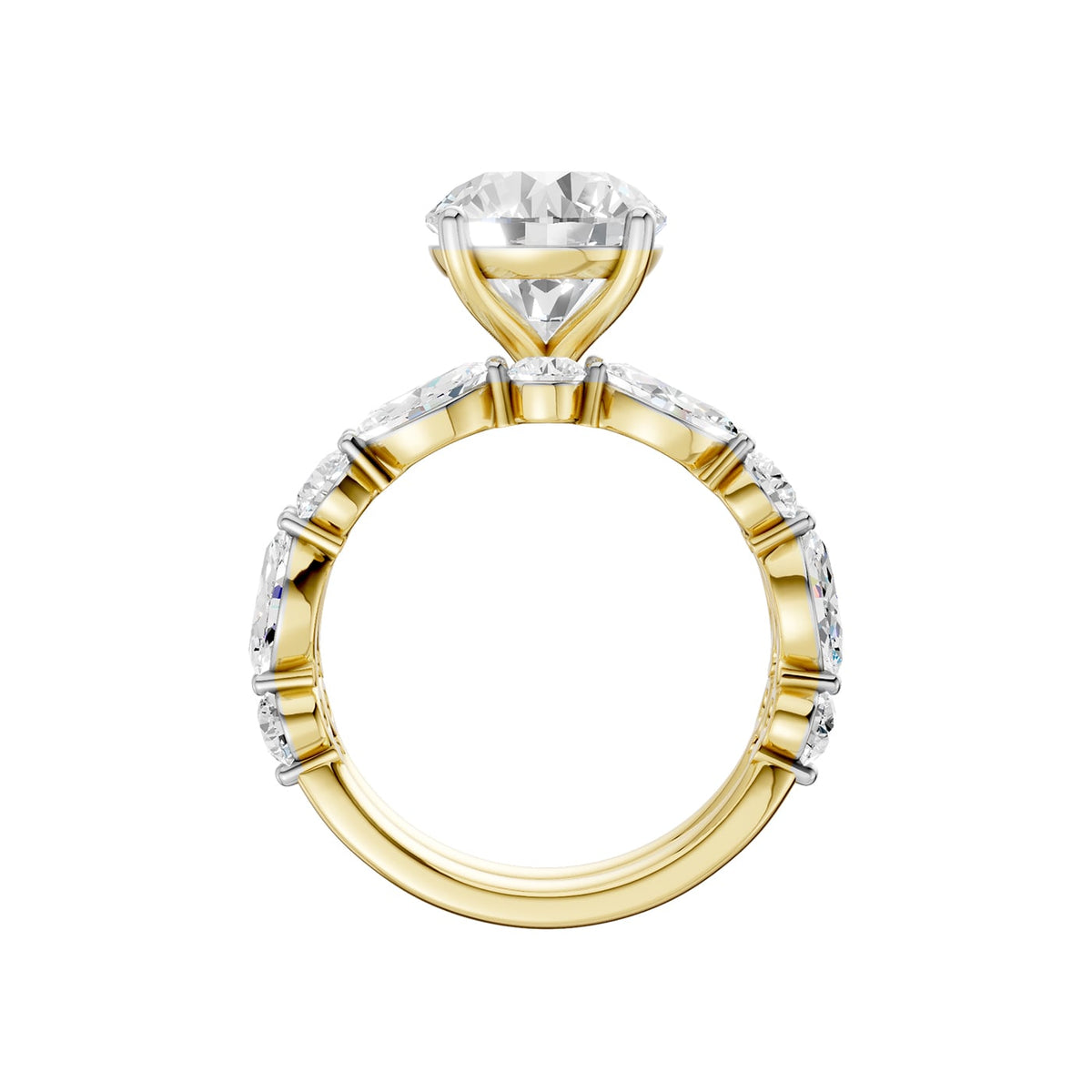 14K 5.00 CT Lab Grown Diamond Bridal Set