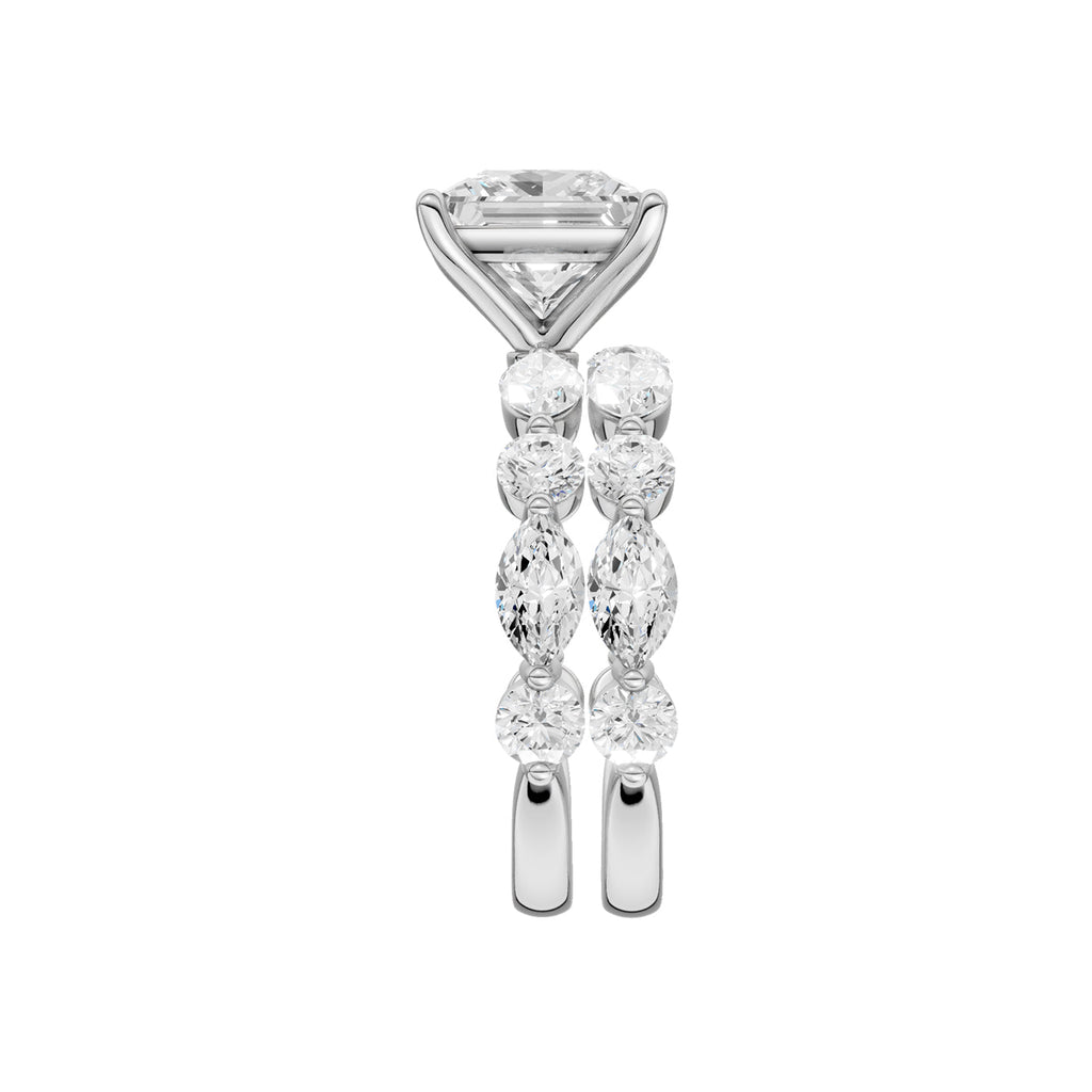 14K 5.00 CT Lab Grown Diamond Bridal Set