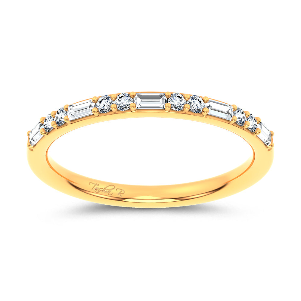 14K 0.20CT Certified Lab Grown Fancy Band