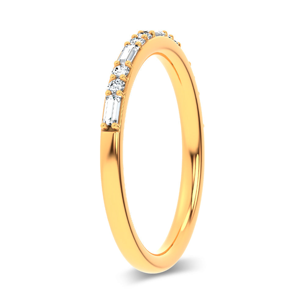 14K 0.20CT Certified Lab Grown Fancy Band