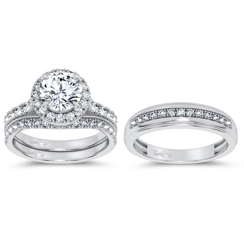 14K 2.94CT Certified Lab Grown TRIO SET