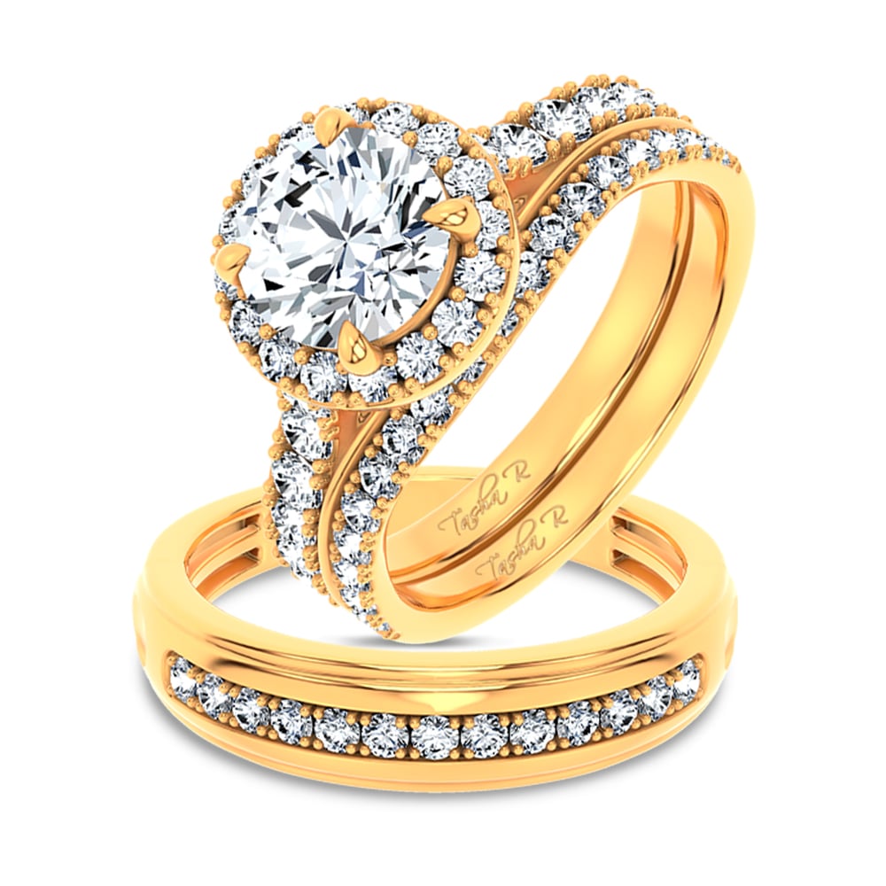 14K 2.94CT Certified Lab GrownTRIO SET