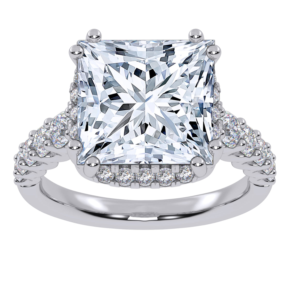 10K 4.75CT Certified Lab Grown Diamond Engagement Ring