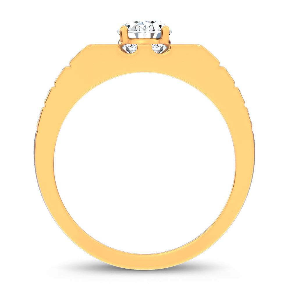 14K 2.25CT Certified Lab Grown Mens Ring