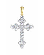 14K 1.00 CT Lab Grown Diamond Cross Pendant