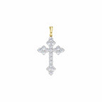 14K 1.00 CT Lab Grown Diamond Cross Pendant
