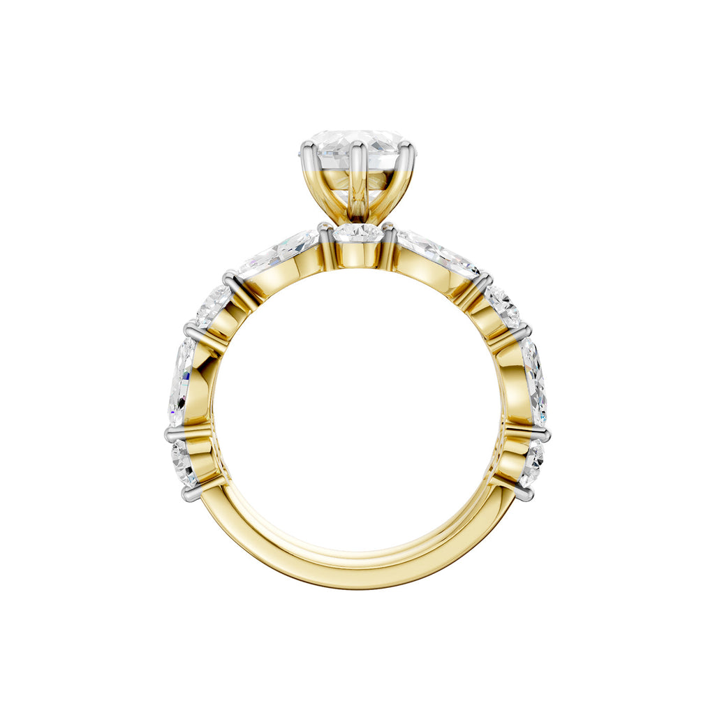 14K 4.00 CT Lab Grown Diamond Bridal Set