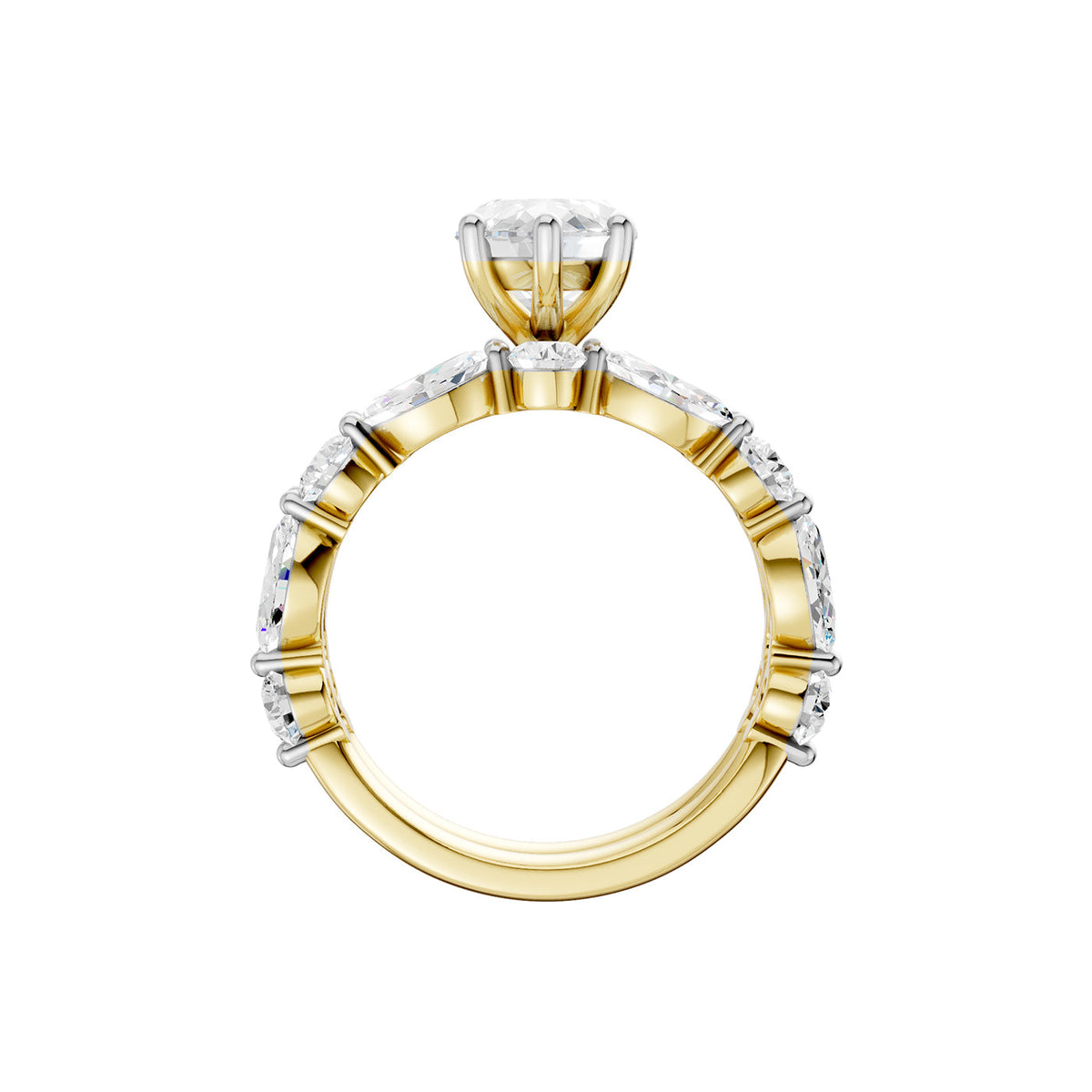 14K 4.00 CT Lab Grown Diamond Bridal Set