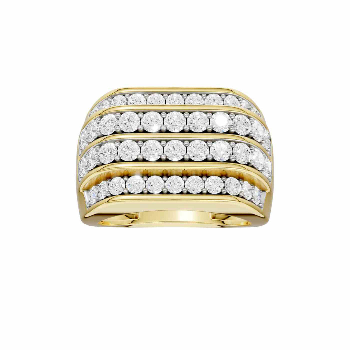 14K 2.00 CT Lab Grown Diamond Men's Ring