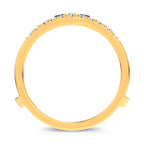 14K 0.12CT Natural SAPPHIRE RING GUARD with 0.59CT Lab Grown Diamonds