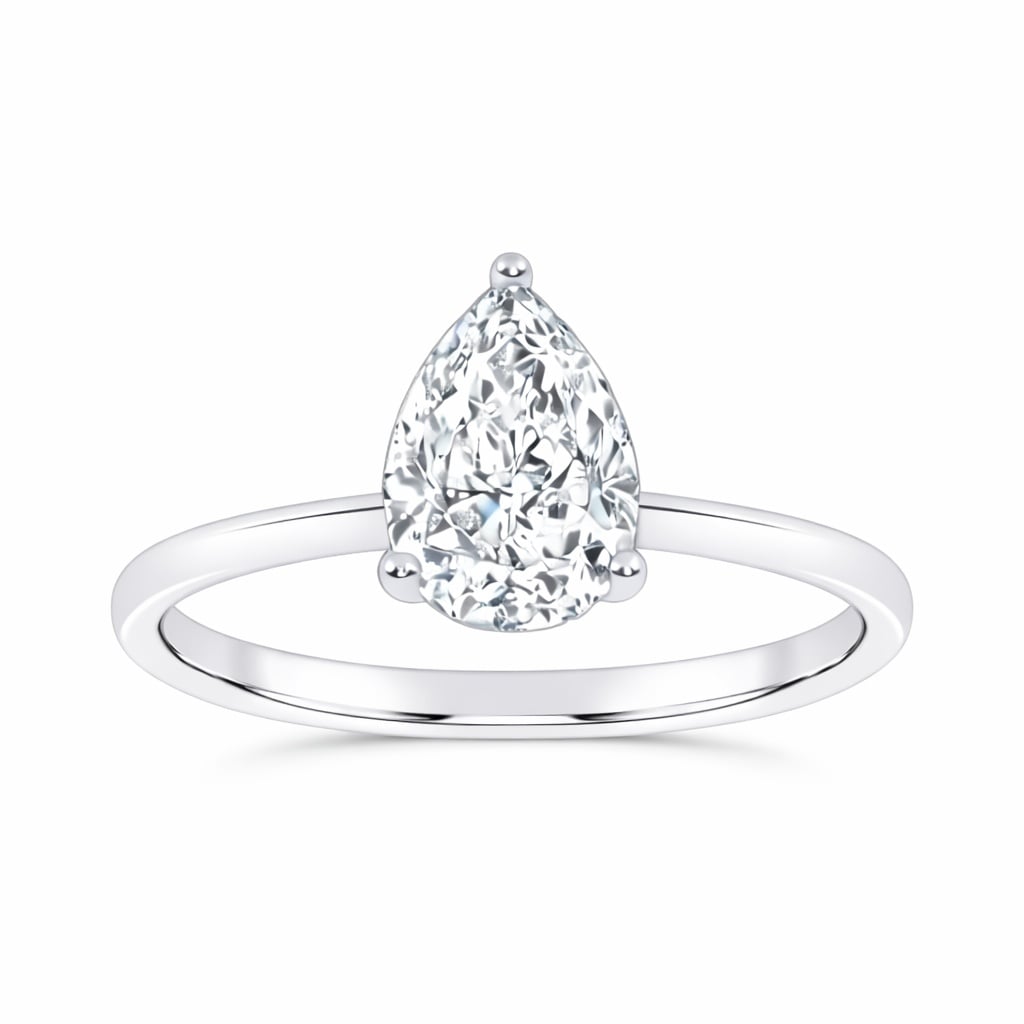 10K 1.00CT Certified Lab Grown Solitaire Ring