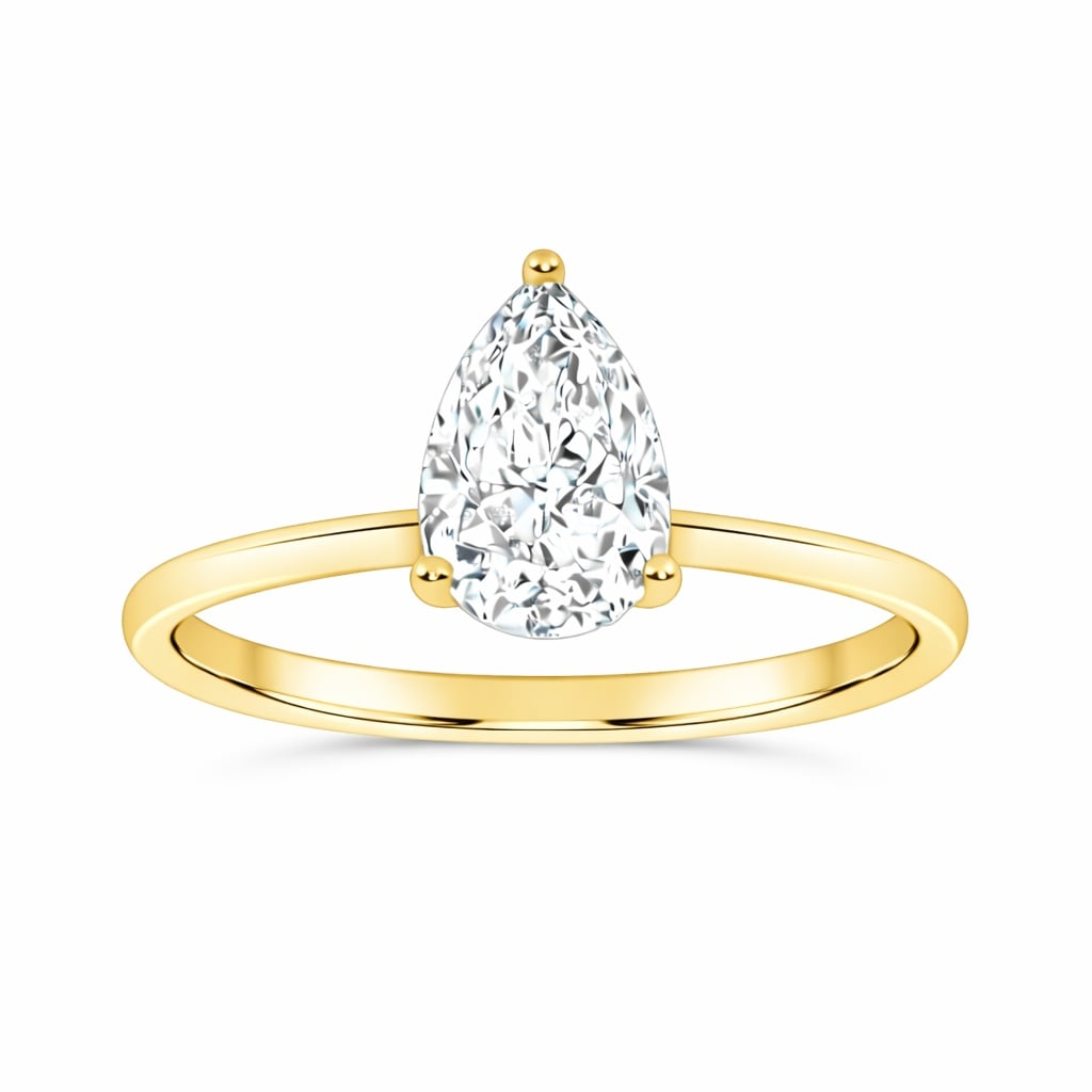 10K 1.00CT Certified Lab Grown Solitaire Ring