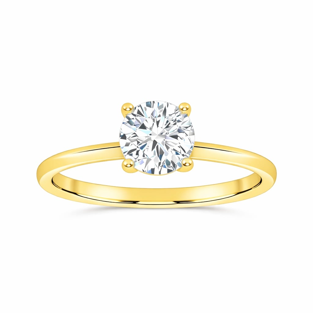 10K 0.50CT Certified Lab Grown Solitaire Ring