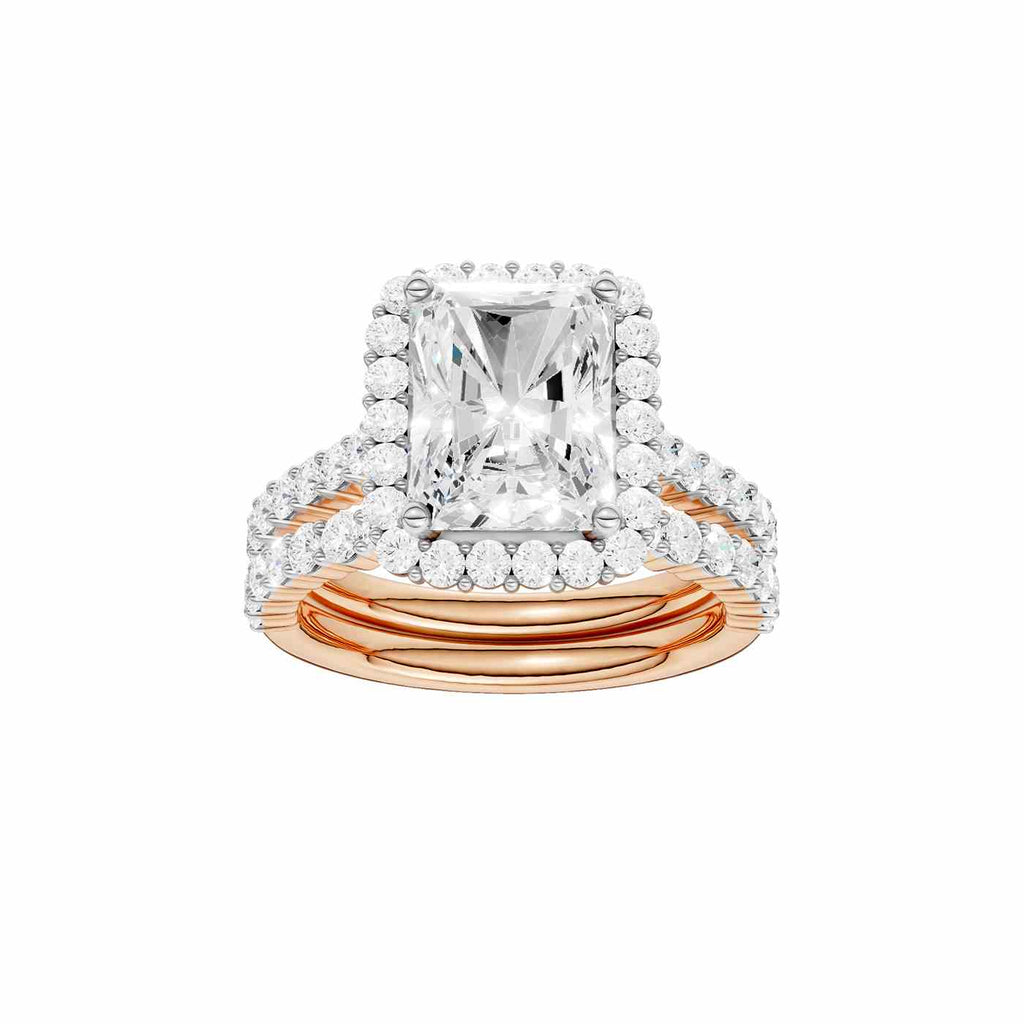 14K 4.00 CT Lab Grown Diamond Bridal Set