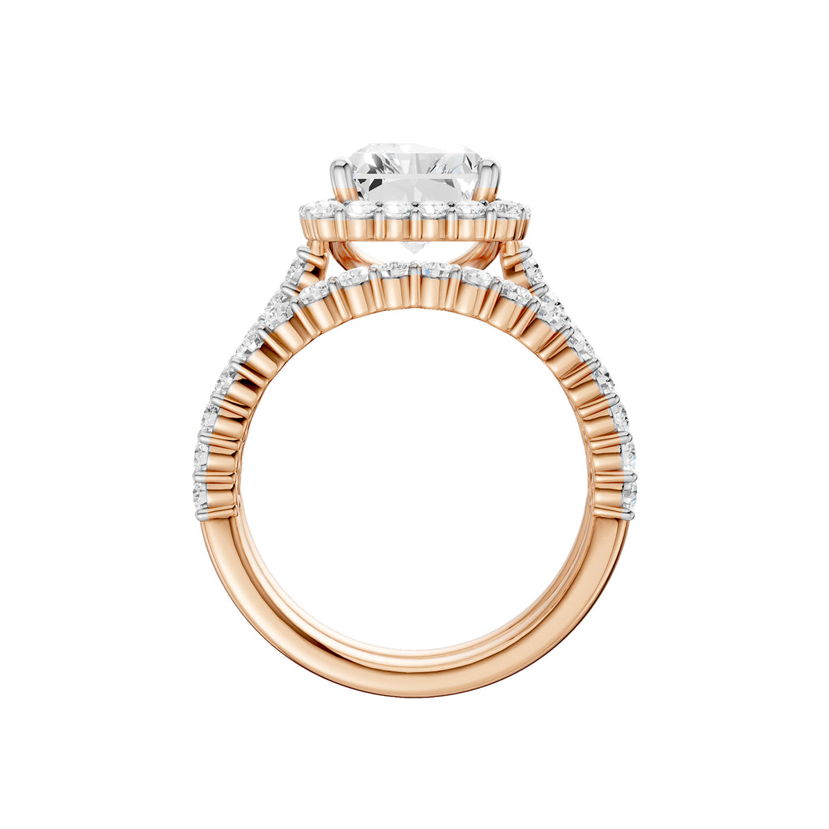 14K 4.00 CT Lab Grown Diamond Bridal Set