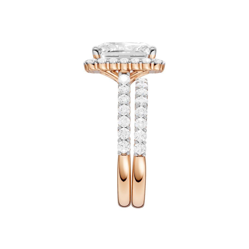 14K 4.00 CT Lab Grown Diamond Bridal Set