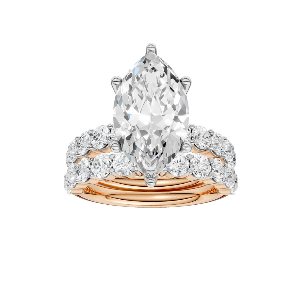 14K 6.00 CT Lab Grown Diamond Bridal Set
