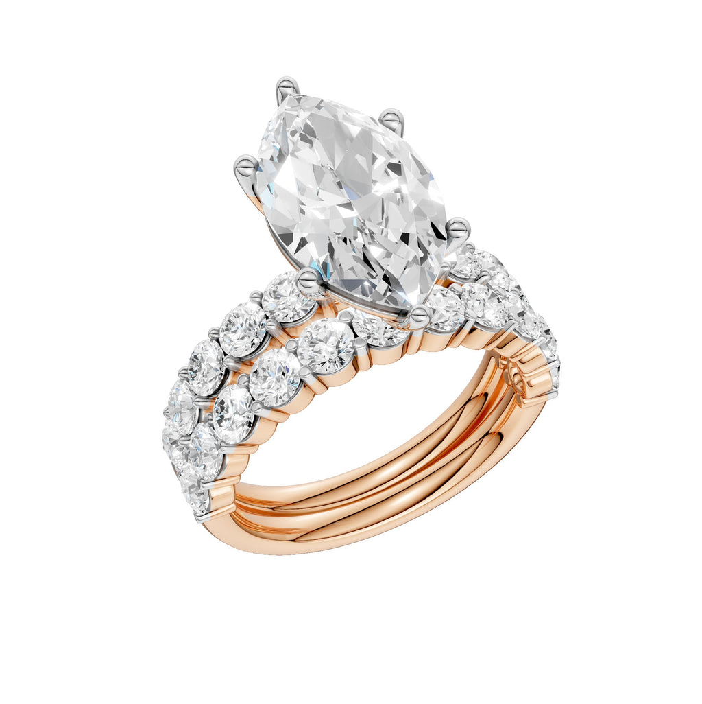 14K 6.00 CT Lab Grown Diamond Bridal Set