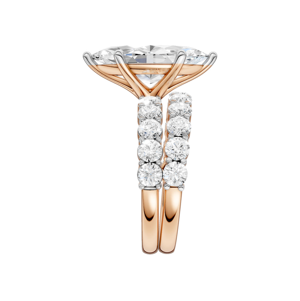 14K 6.00 CT Lab Grown Diamond Bridal Set