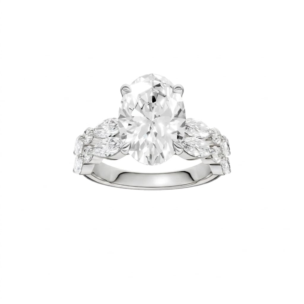 14K 4.00 CT Lab Grown Diamond Ring