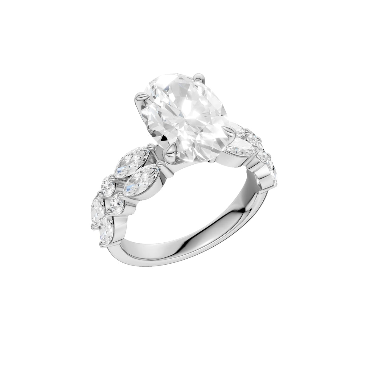 14K 4.00 CT Lab Grown Diamond Ring