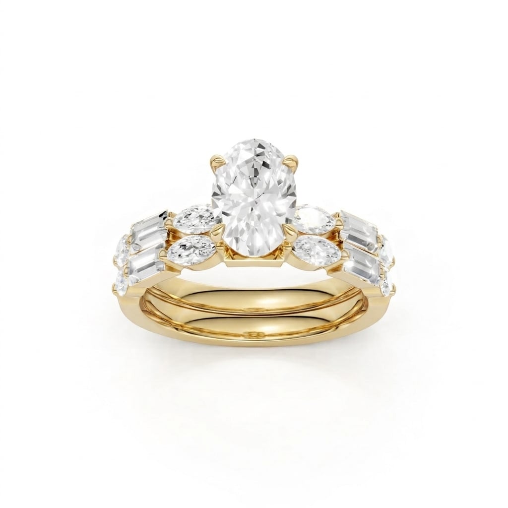 14K 2.00 CT Lab Grown Diamond Bridal Set