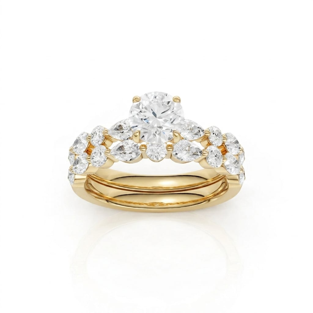 14K 2.00 CT Lab Grown Diamond Bridal Set
