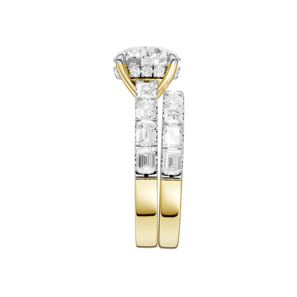 14K 5.00 CT Lab Grown Diamond Bridal Set