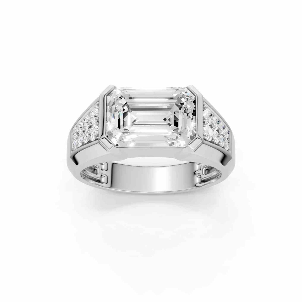 14K 5.33 CT Lab Grown Diamond Men's Ring