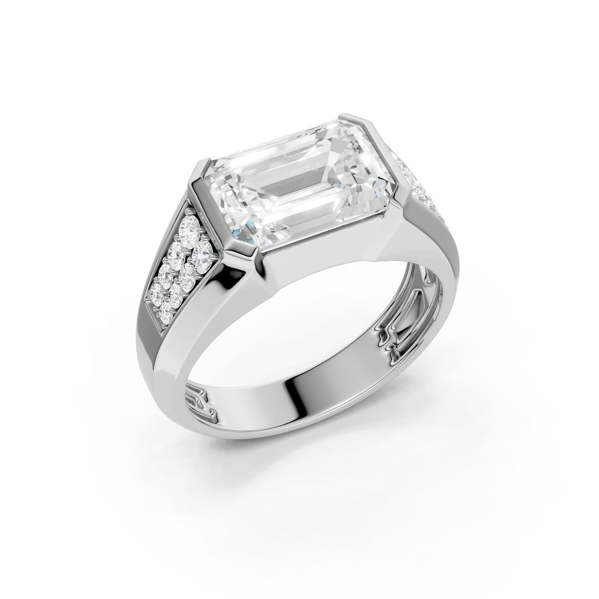 14K 5.33 CT Lab Grown Diamond Men's Ring