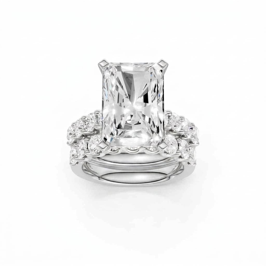14K 9.00 CT Lab Grown Diamond Bridal Set