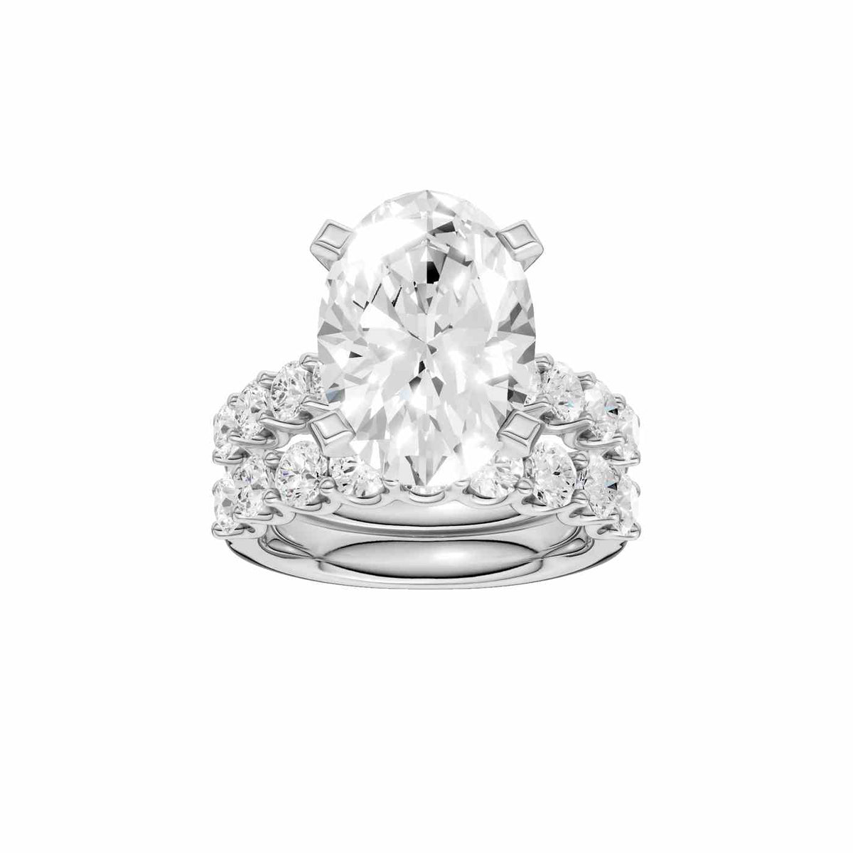 14K 9.00 CT Lab Grown Diamond Bridal Set