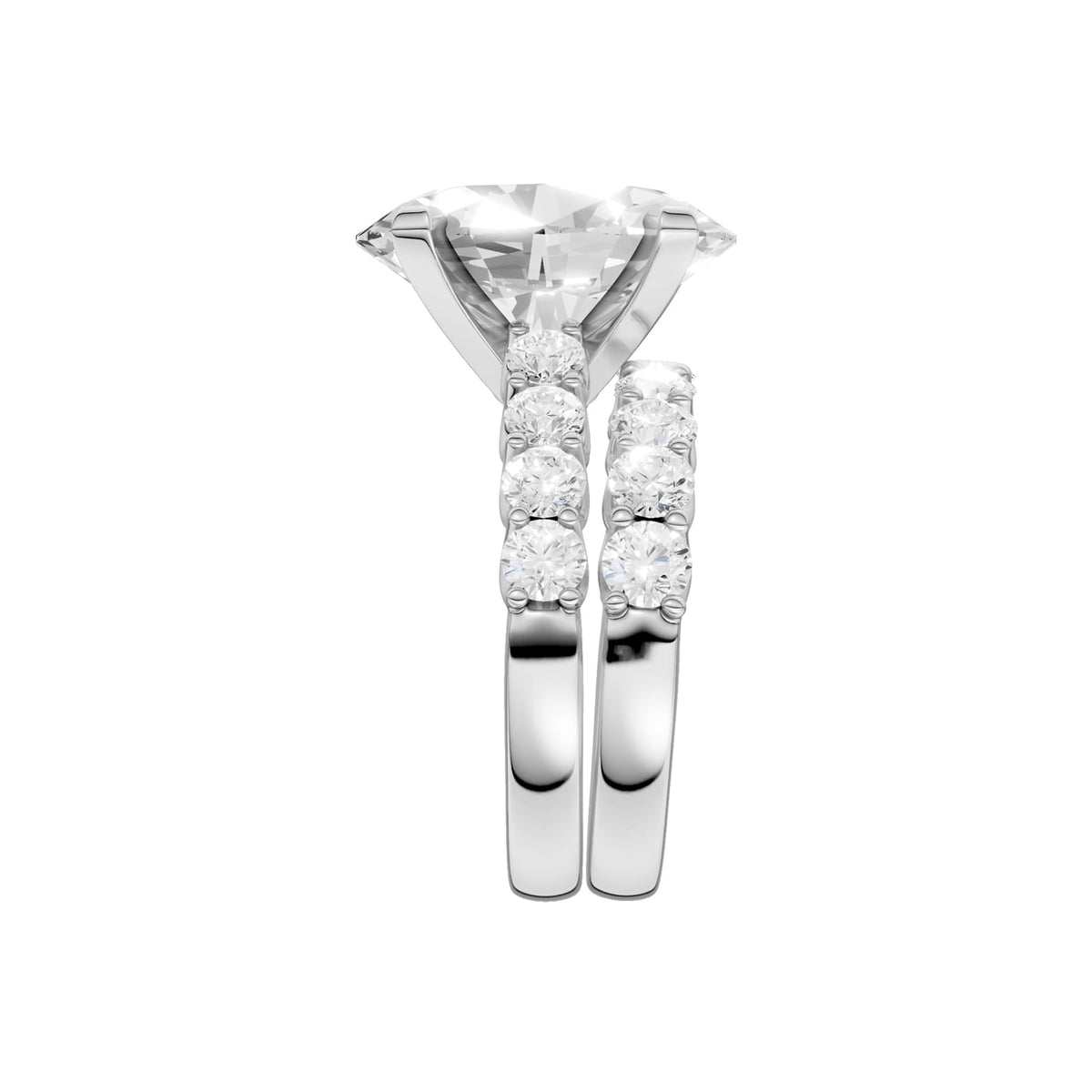 14K 9.00 CT Lab Grown Diamond Bridal Set