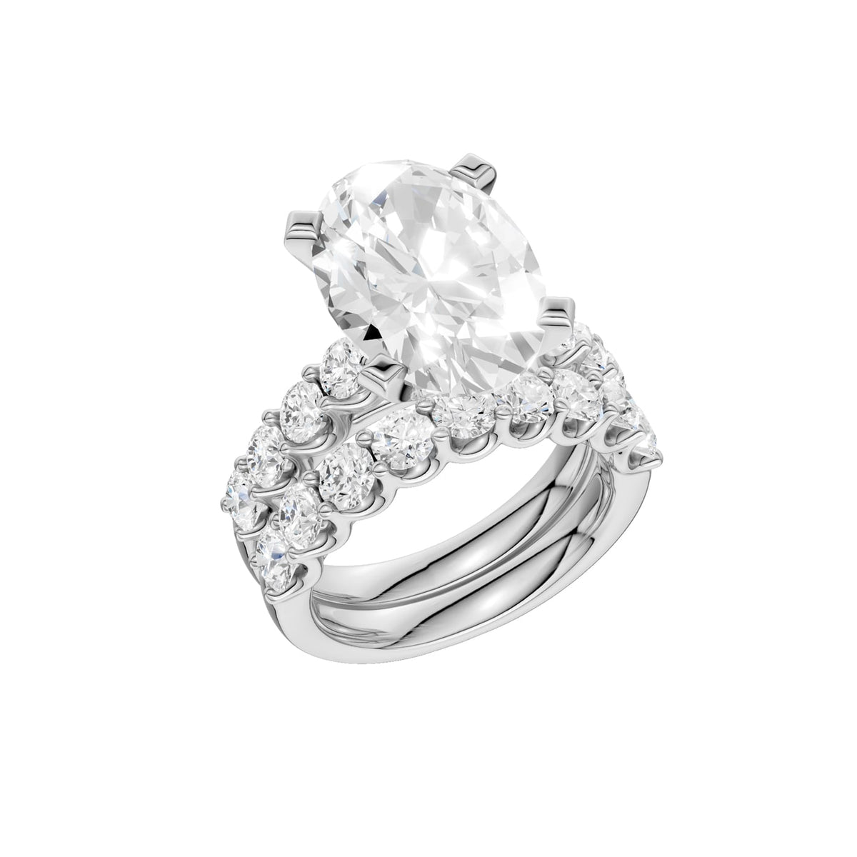14K 9.00 CT Lab Grown Diamond Bridal Set