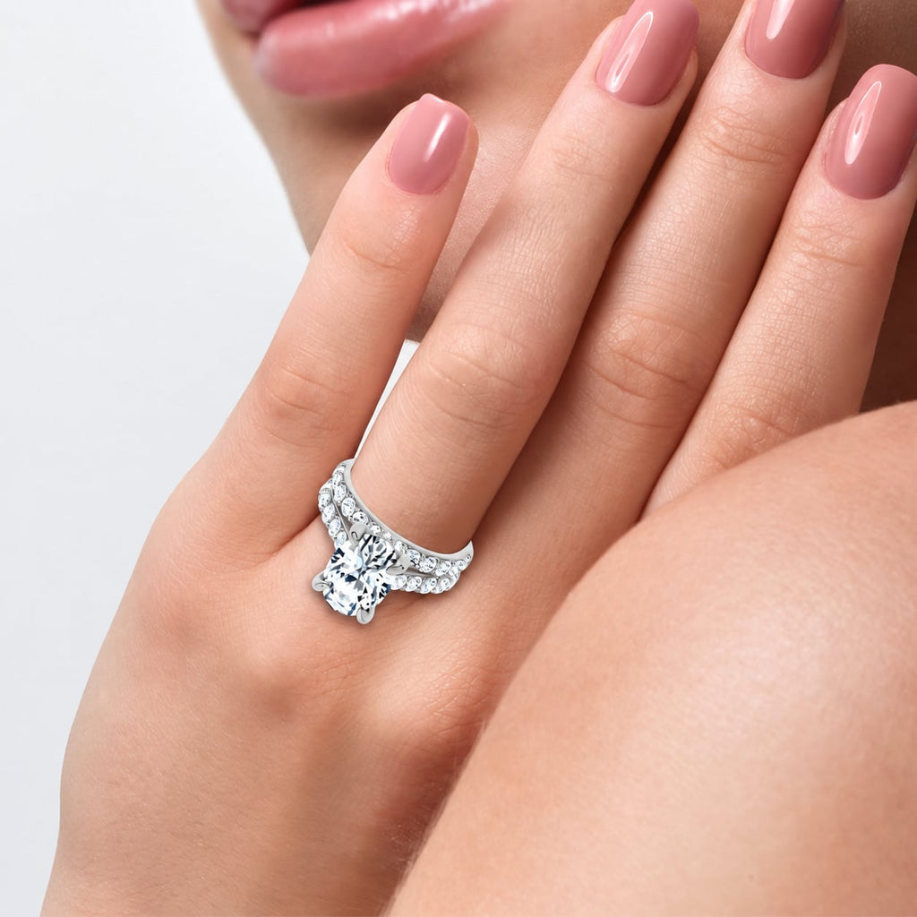 14K 7.00 CT Lab Grown Diamond Bridal Set