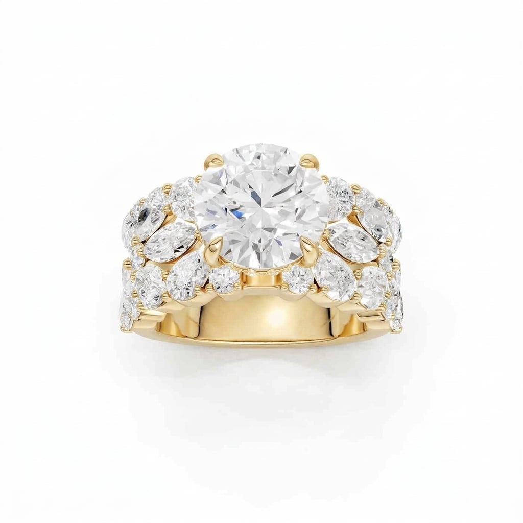 14K 7.00 CT Lab Grown Diamond Ring