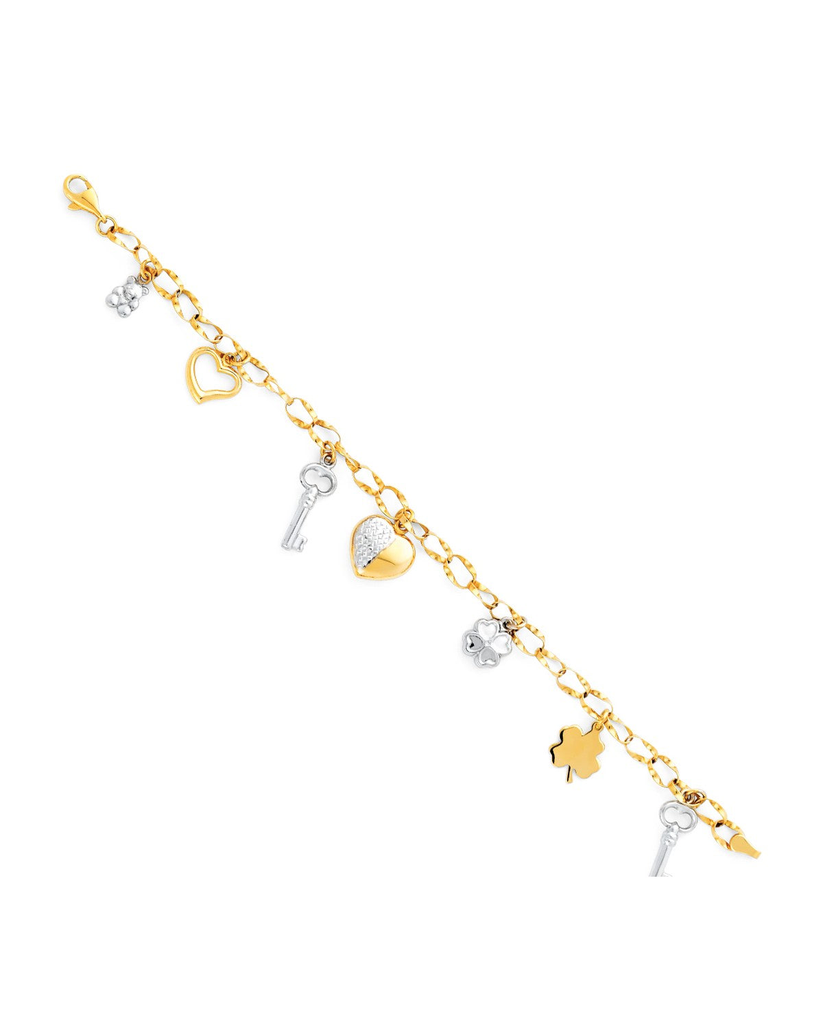 14K White Gold Lobster Lock 1 (AS-0023)