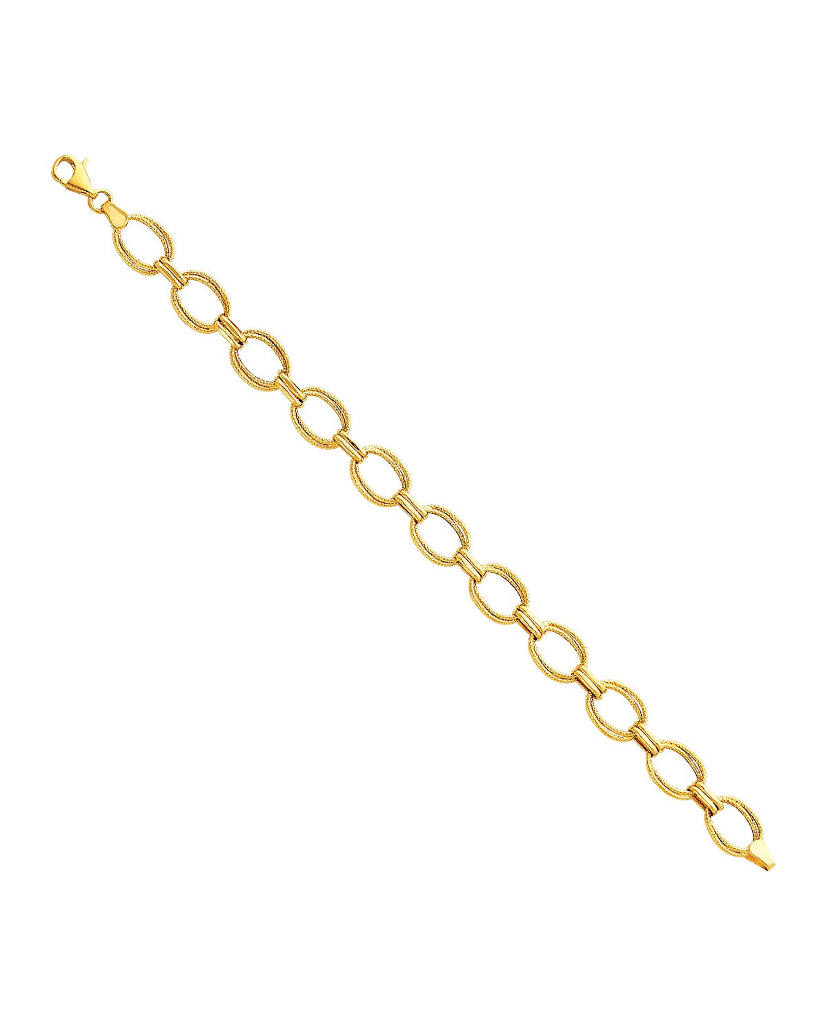 14K Yellow Gold Light Fancy Hollow Bracelet (AB-0028)