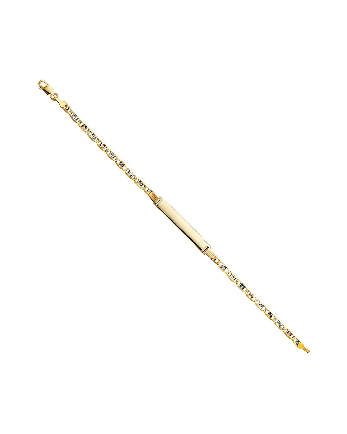 14K Yellow Gold 100 Valentino 3C Star DC ID Bracelet (AB-0149)