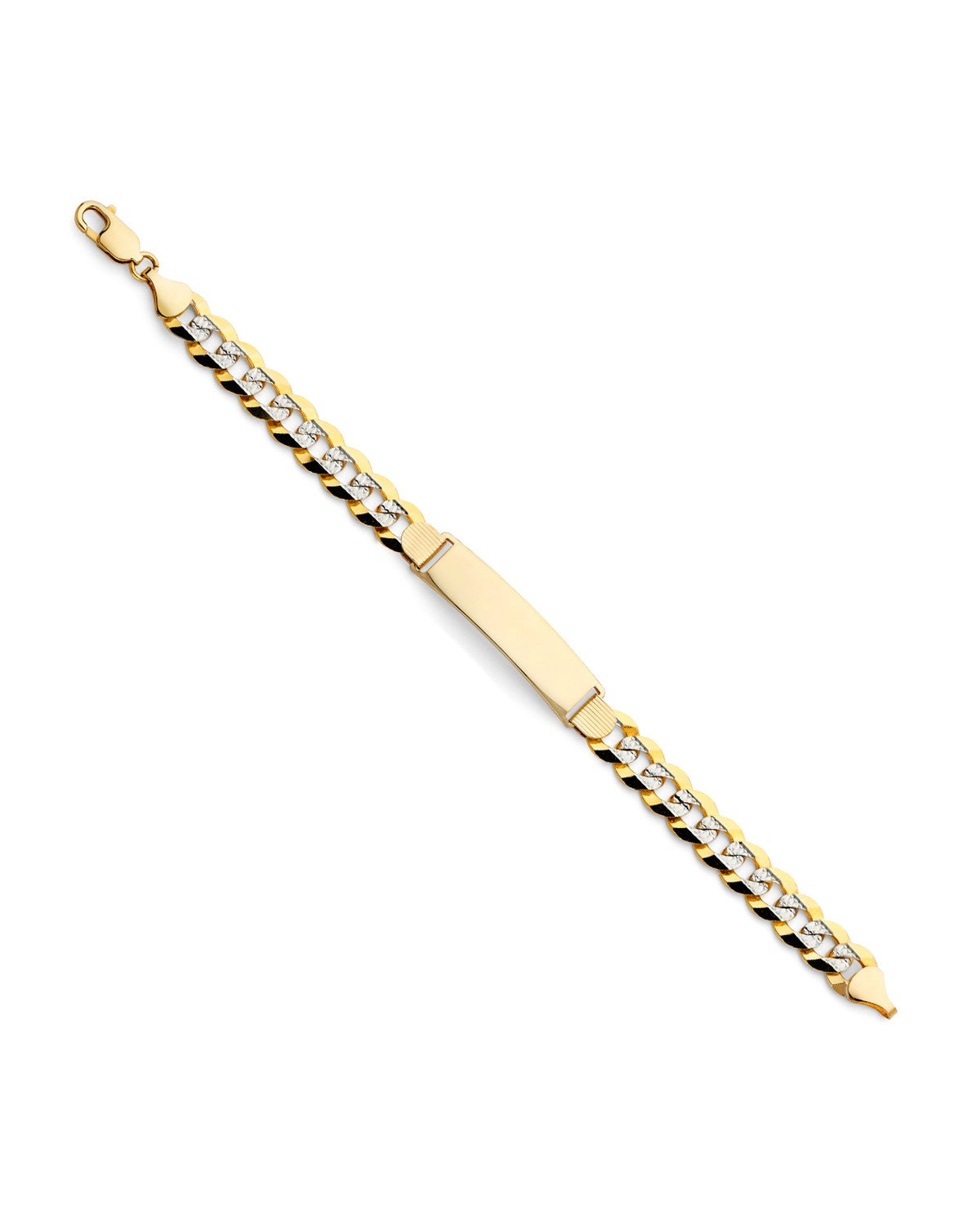 14K Yellow Gold Cuban 250 WP ID Bracelet (AB-0223)