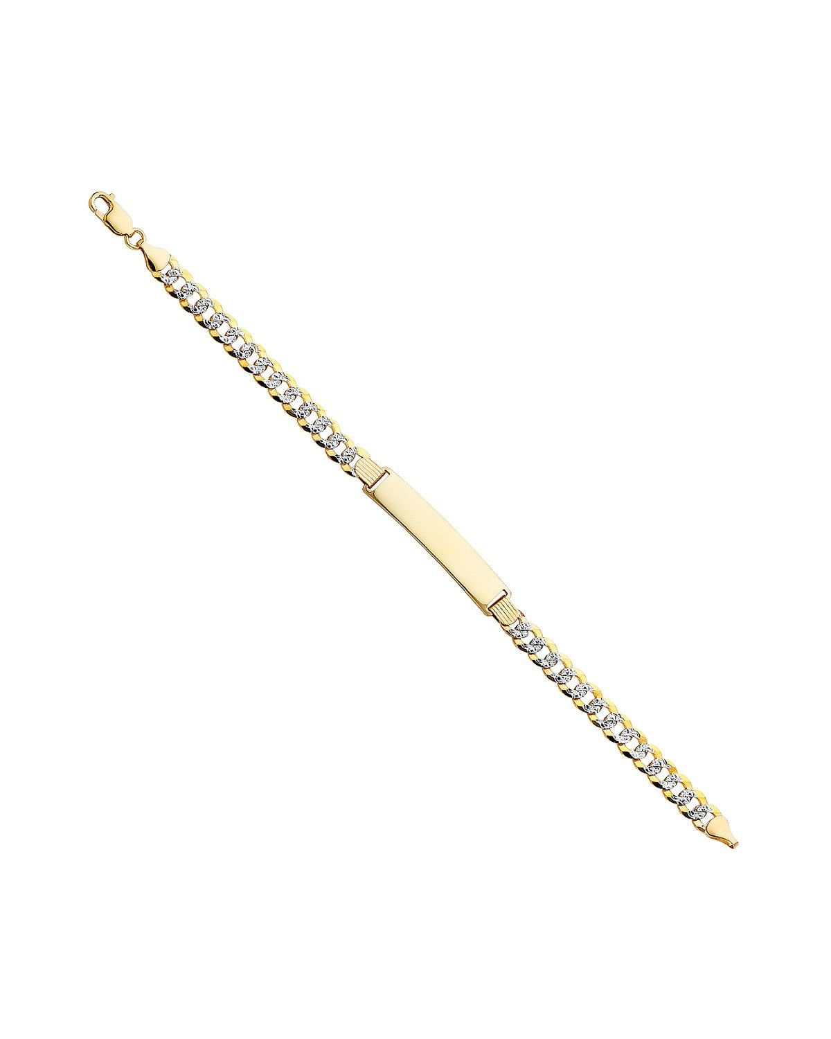 14K Yellow Gold Cuban 180 WP ID Bracelet (AB-0225)