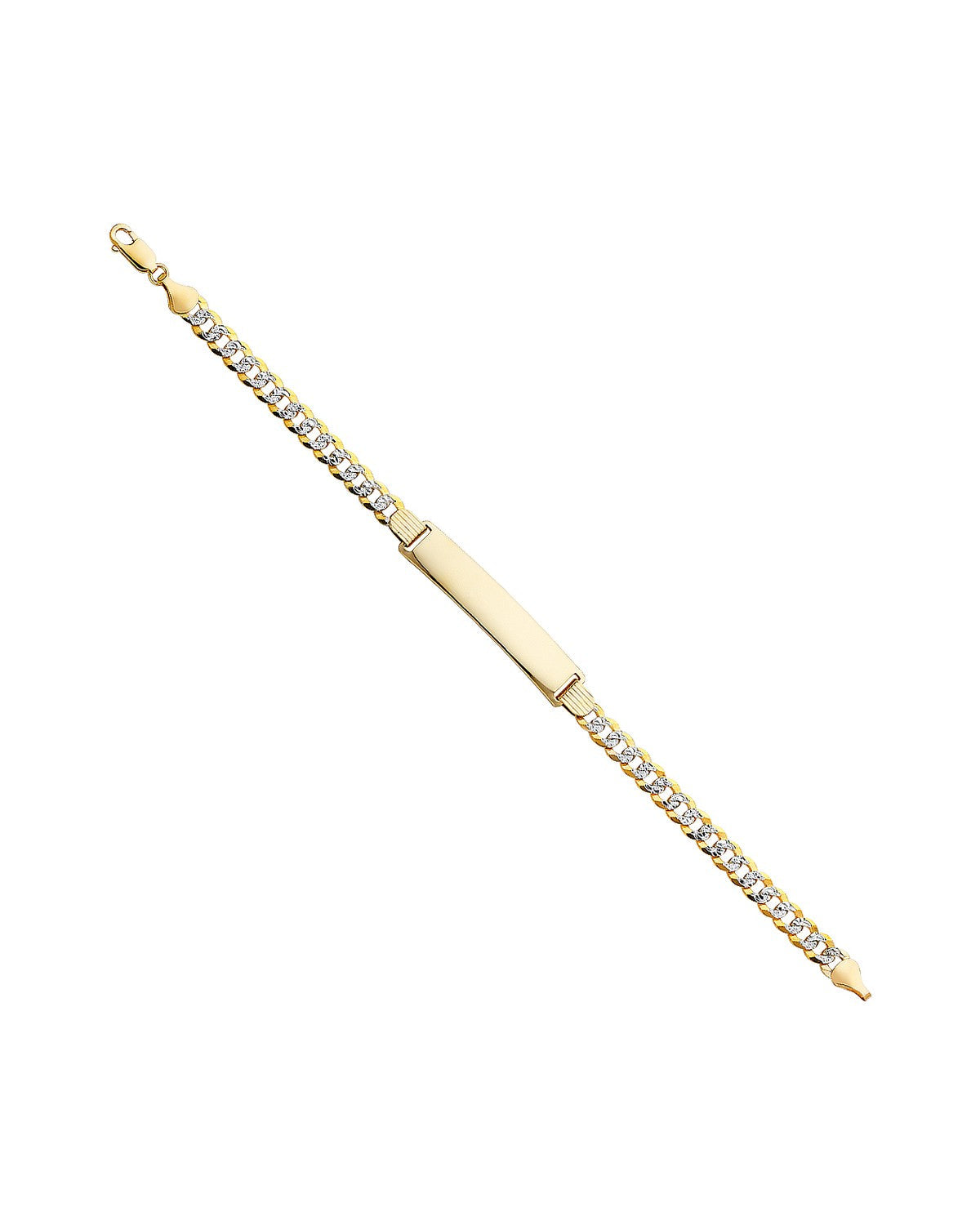14K Yellow Gold Cuban 150 WP ID Bracelet (AB-0226)
