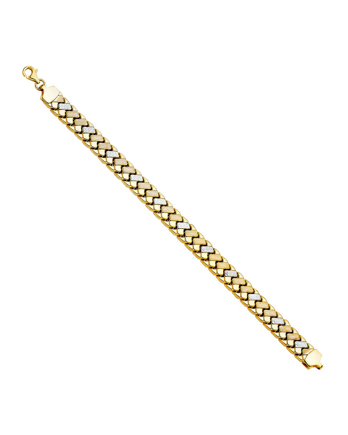 14K Two-Tone Gold 2T Stampato Bracelet (AB-0263)