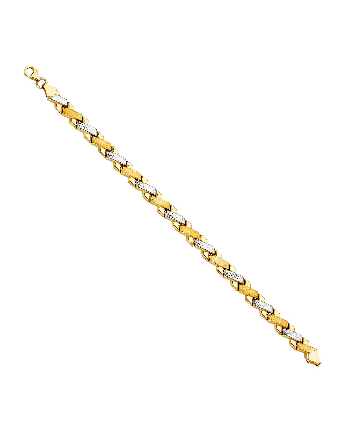 14K Two-Tone Gold 2T Stampato Bracelet (AB-0264)