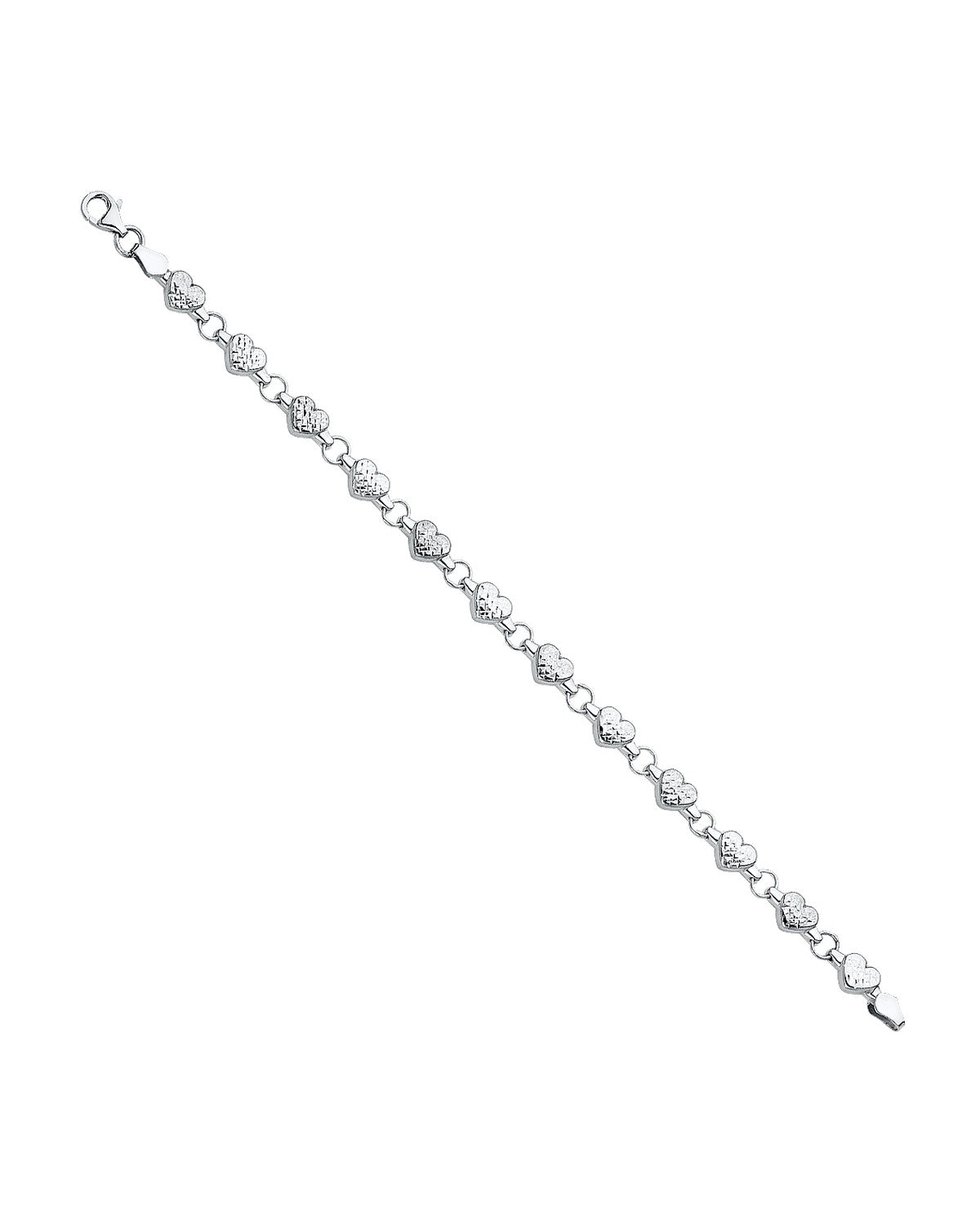 14K White Gold Stampato Bracelet (AB-0268)