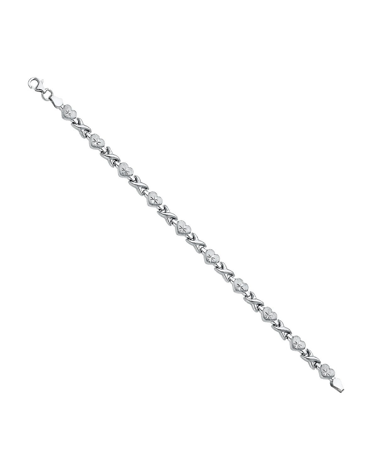 14K White Gold Stampato Bracelet (AB-0269)