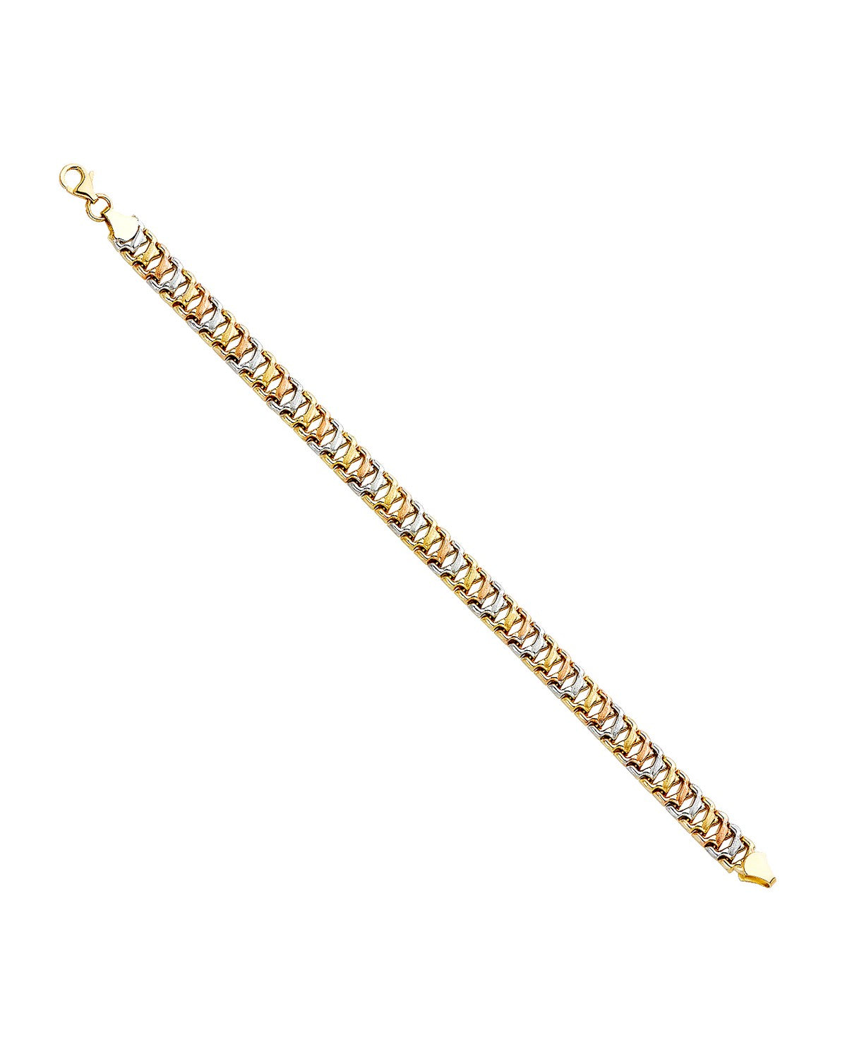 14K Tri-Color Gold 3C Stampato Bracelet (AB-0270)